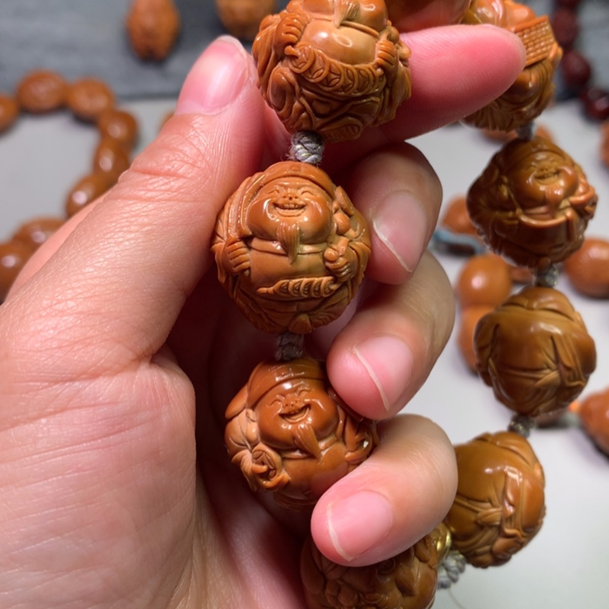 【闪购商品】橄榄核手串/手链南**马八宝财神橄榄核手串