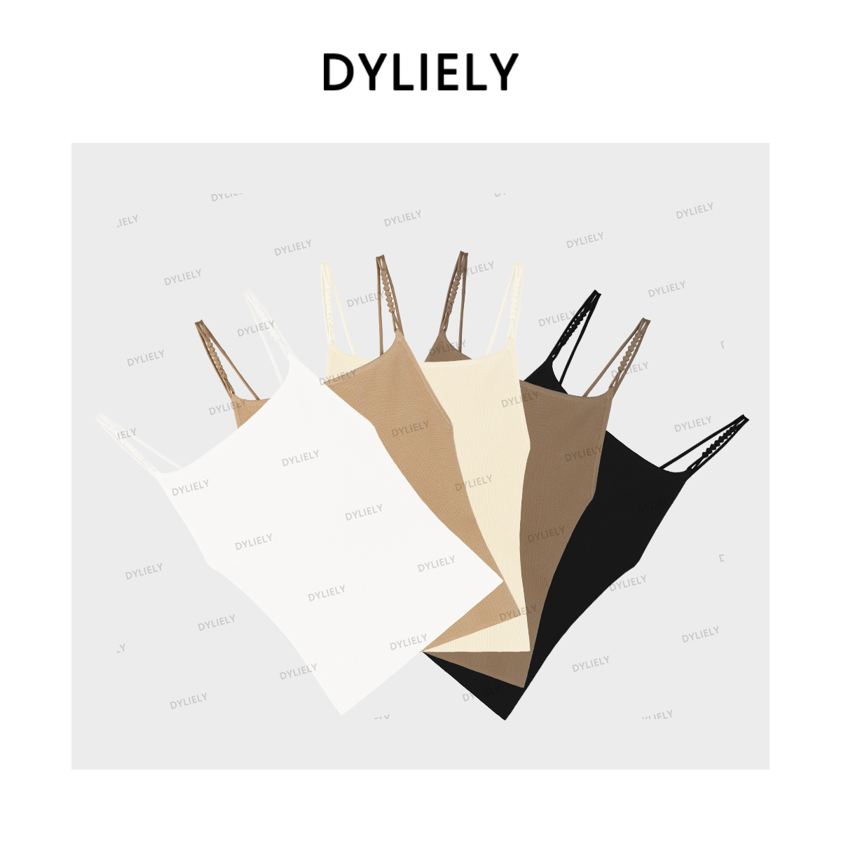 DYLIELY【内搭好物】新款美背修身针织吊带背心T1508