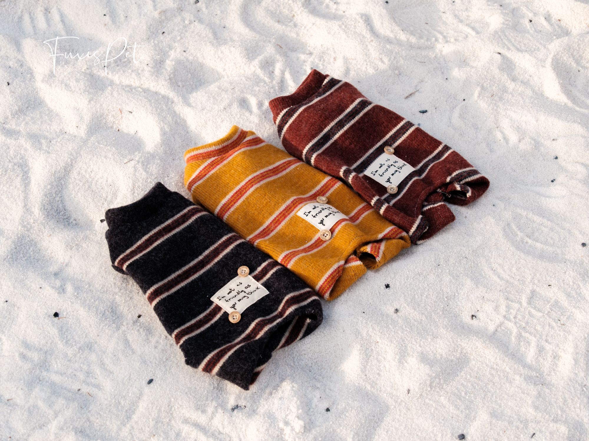 马尔济斯比熊西施约克夏等小型犬首尔云感绒条纹系列兔绒四脚衣