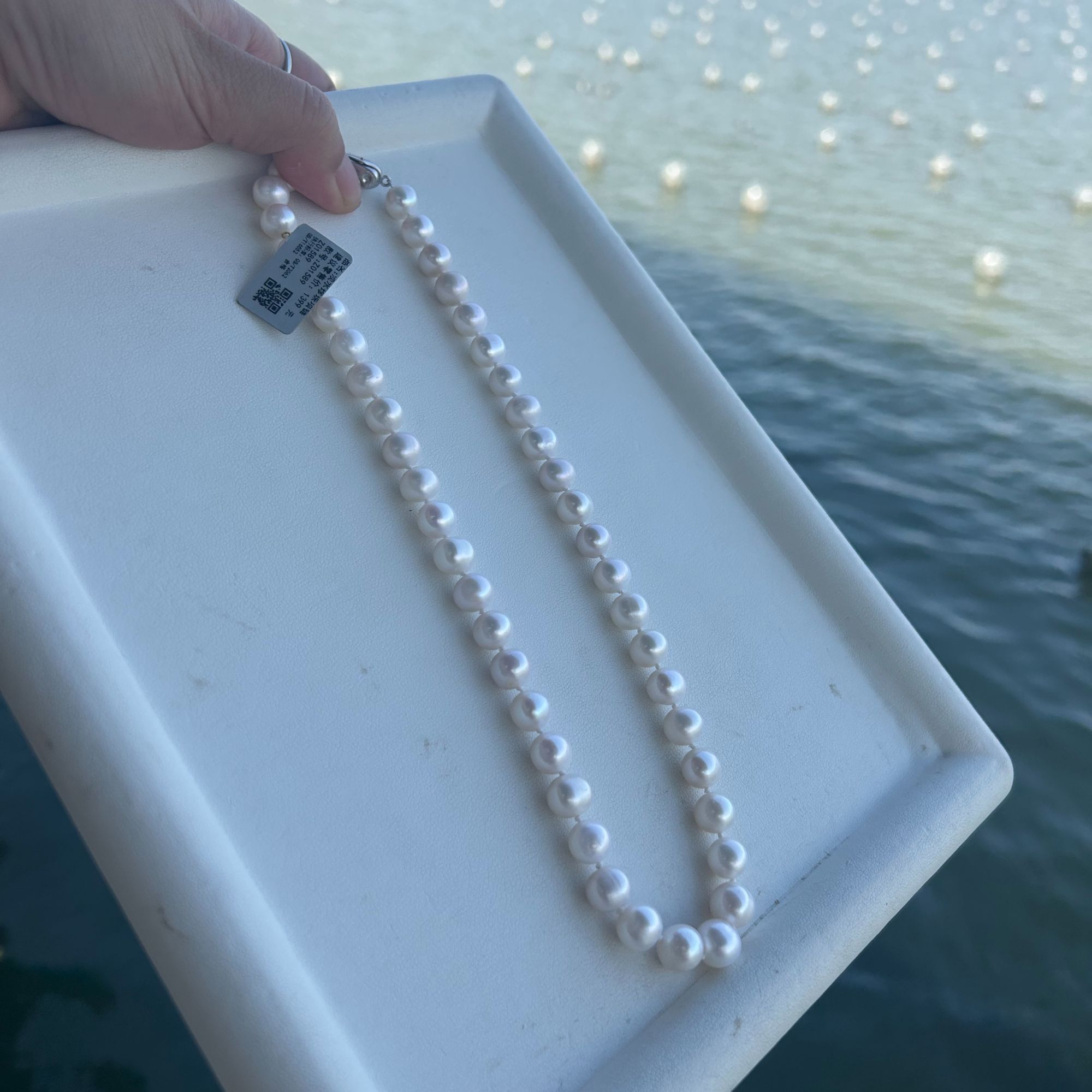 【板娘自留】“无核巨无霸” 天然时尚百搭极光8.3-10mm珍珠项链