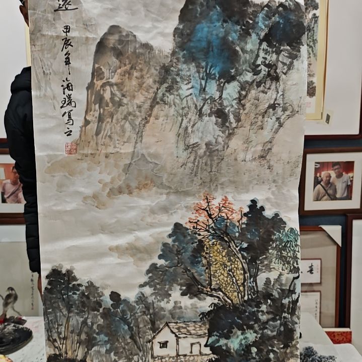 国画贾海瑞老师现场定制