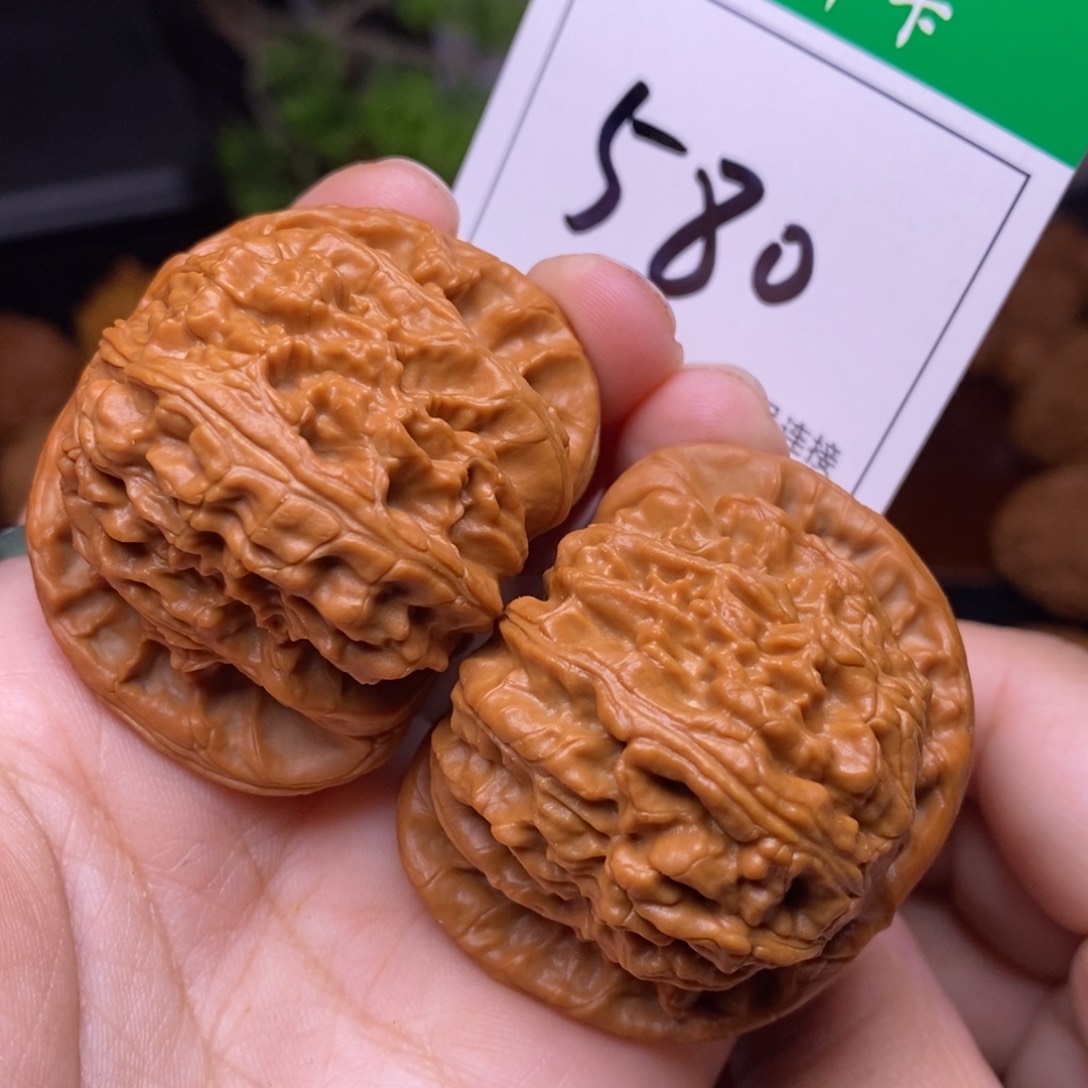 把件文玩核桃580闷尖白狮子头4.6