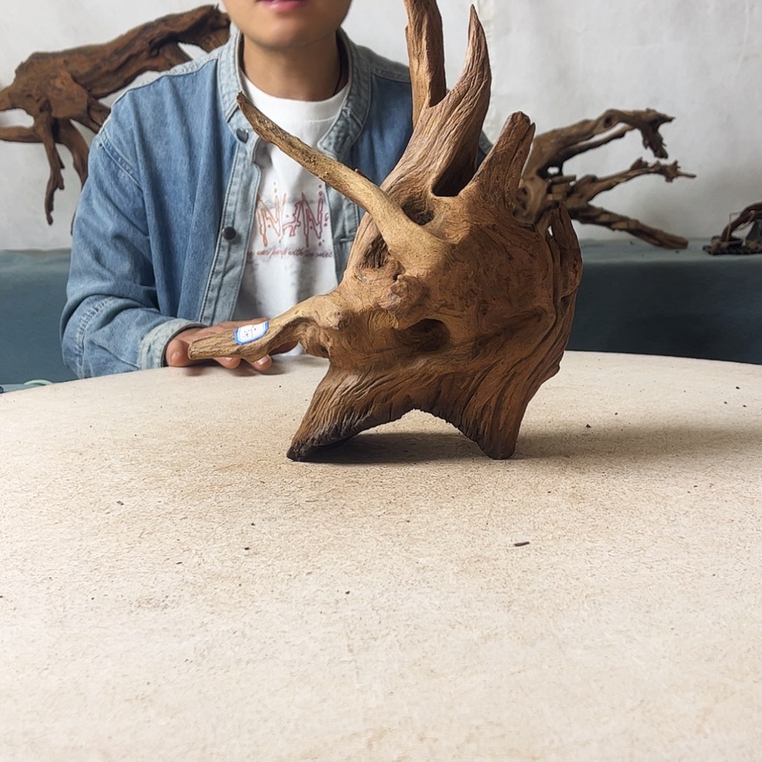 新年快乐沉木造景