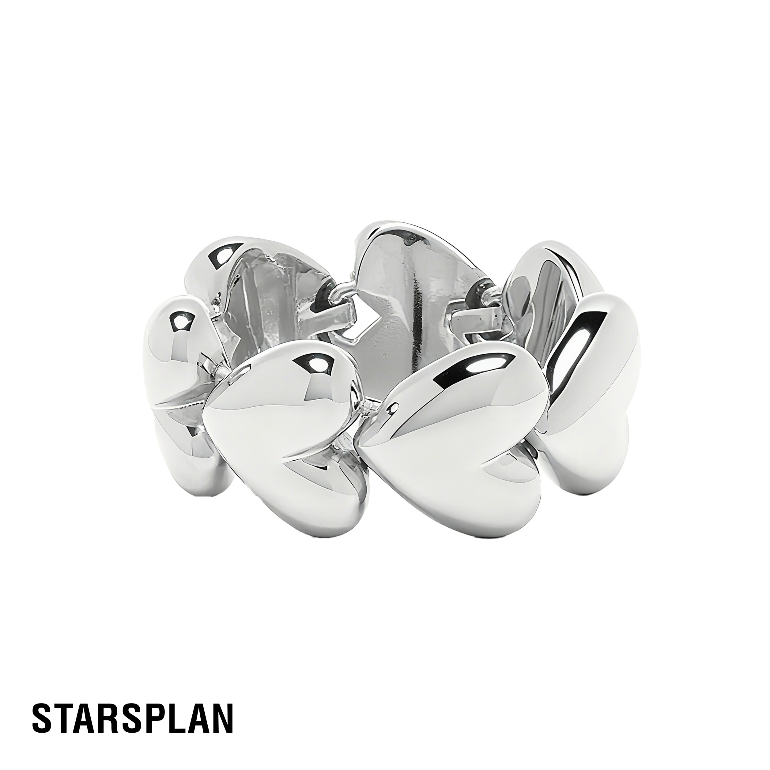 铜合金戒指 星际划爱心循环戒指 情人节送女友情侣戒指甜美