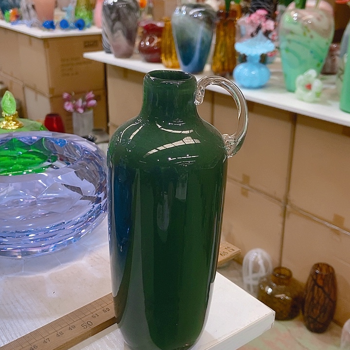 琉璃琉璃花瓶高19口2