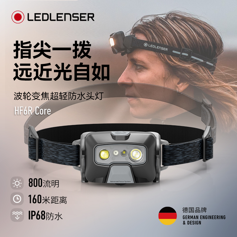 LEDLENSER/莱德雷神HF6R core户外运动超长续航LED头灯防水夜钓
