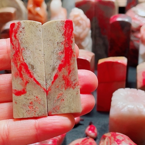 昌化石昌化老坑软底鸡血石