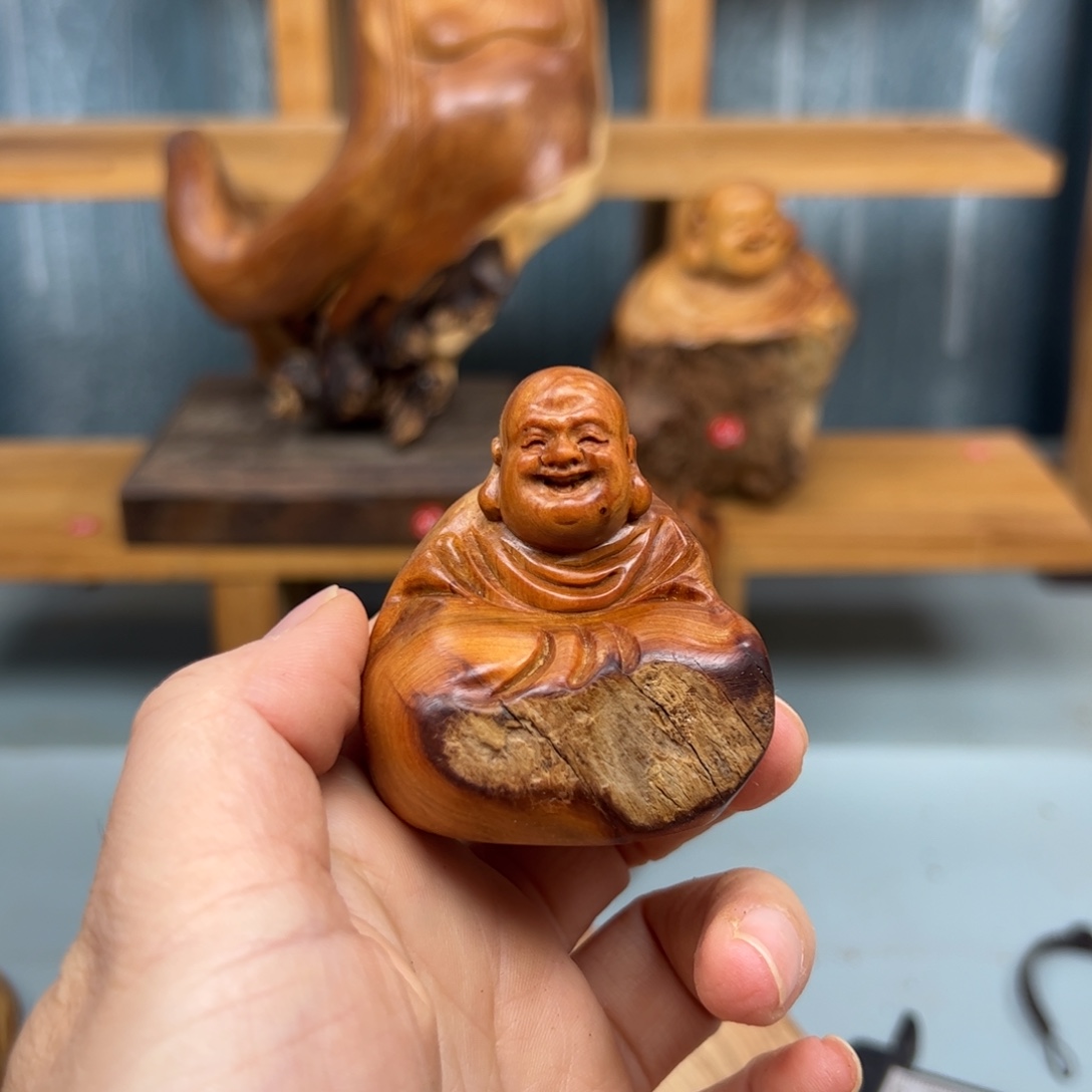 周***柏木崖柏木摆件手把件