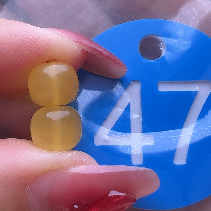 蜜蜡裸石未镶嵌微金沙 8mm老型