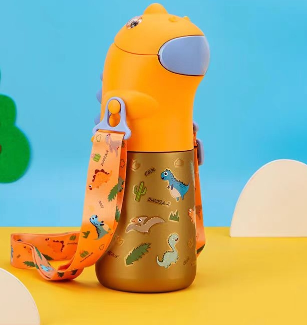 小比咔儿童恐龙吸管保温杯（颜色不挑）