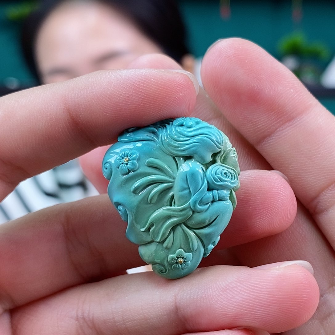 绿松石珠宝奇石未镶嵌