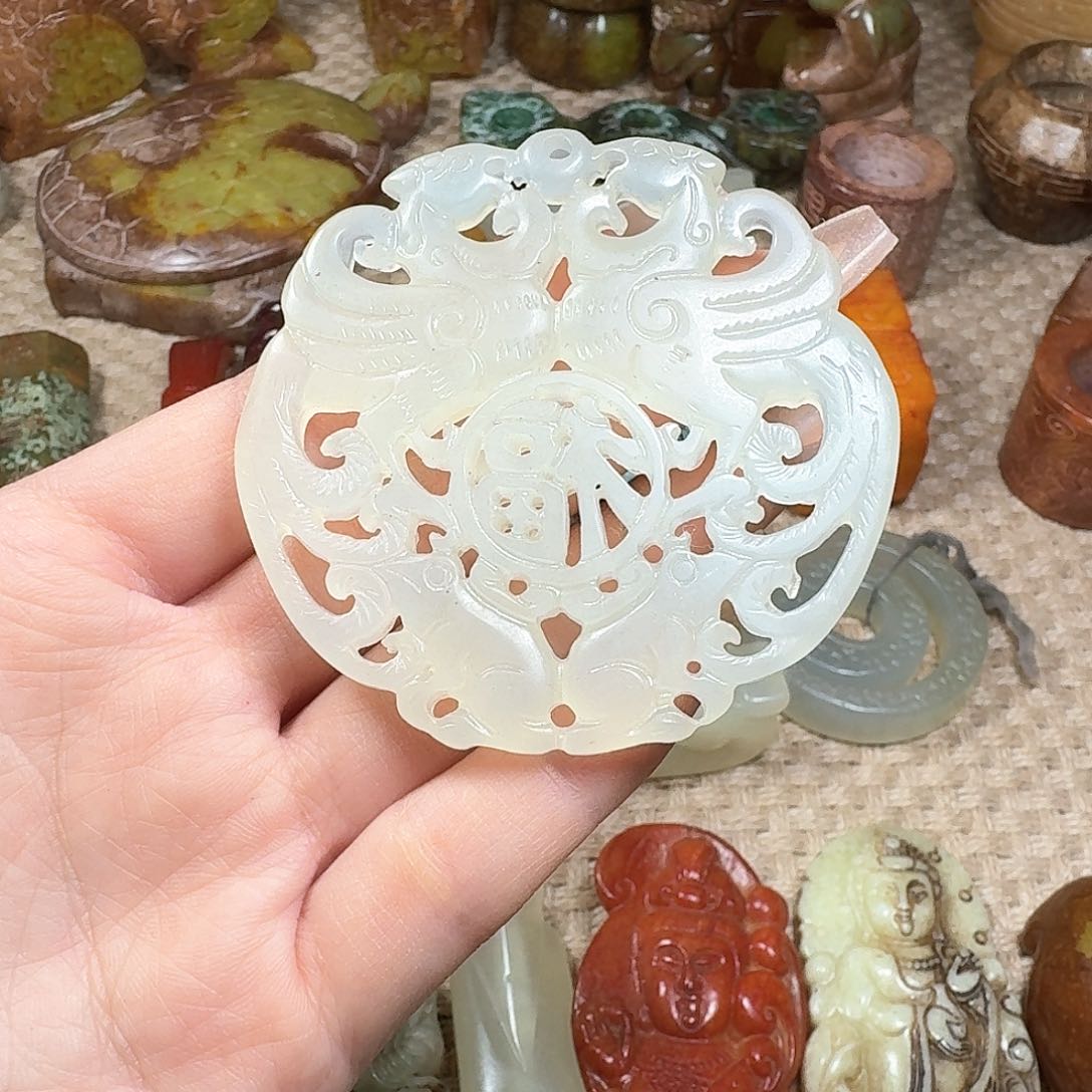 白玉菩提吊坠挂件