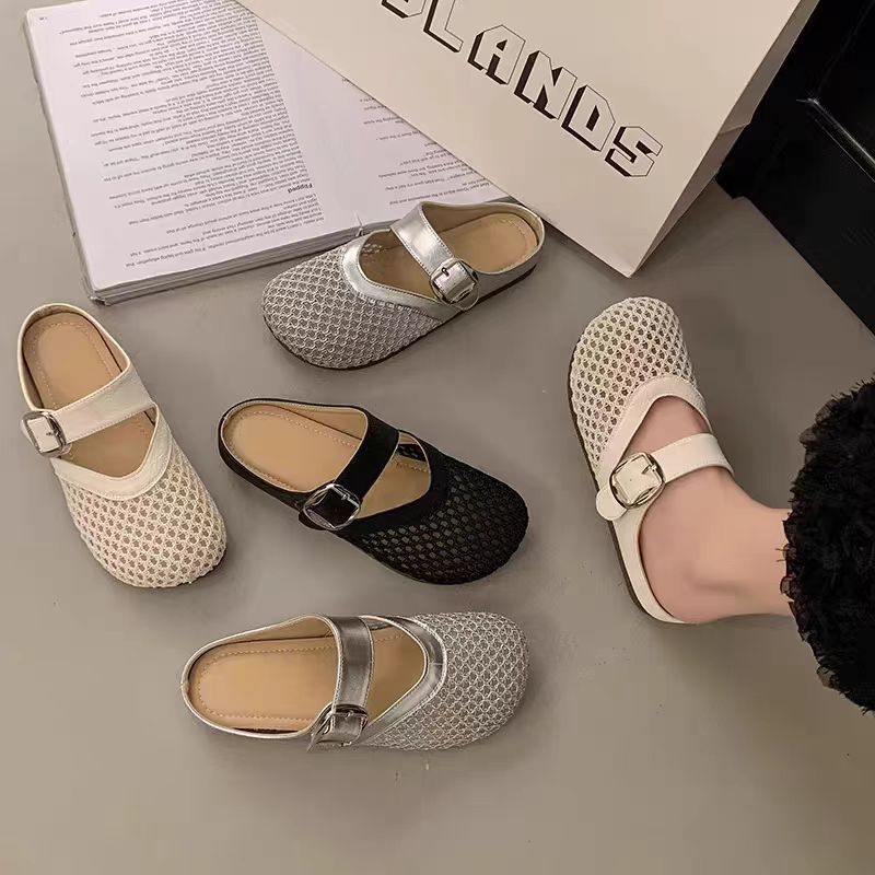 12-23网面时尚新款半拖