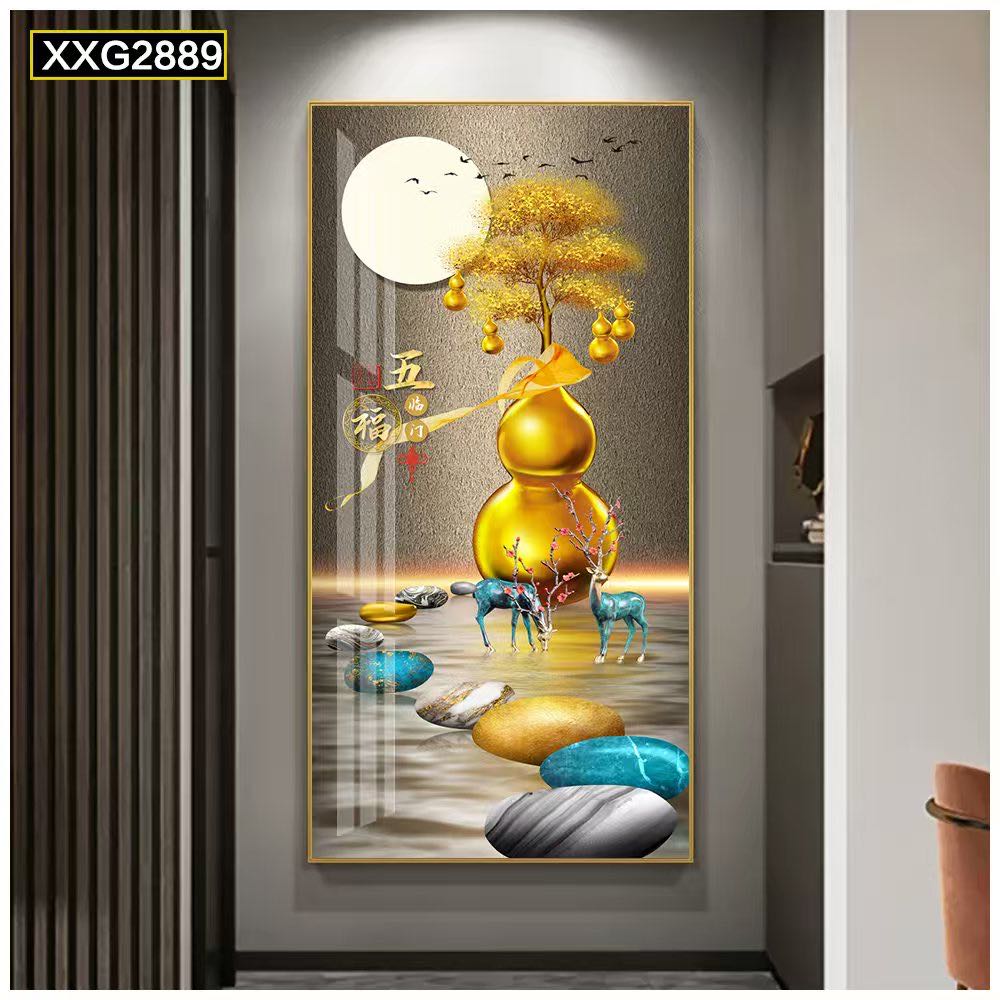 简约玄关装饰画中古风现代装饰画走廊过道正对门壁画寓意好