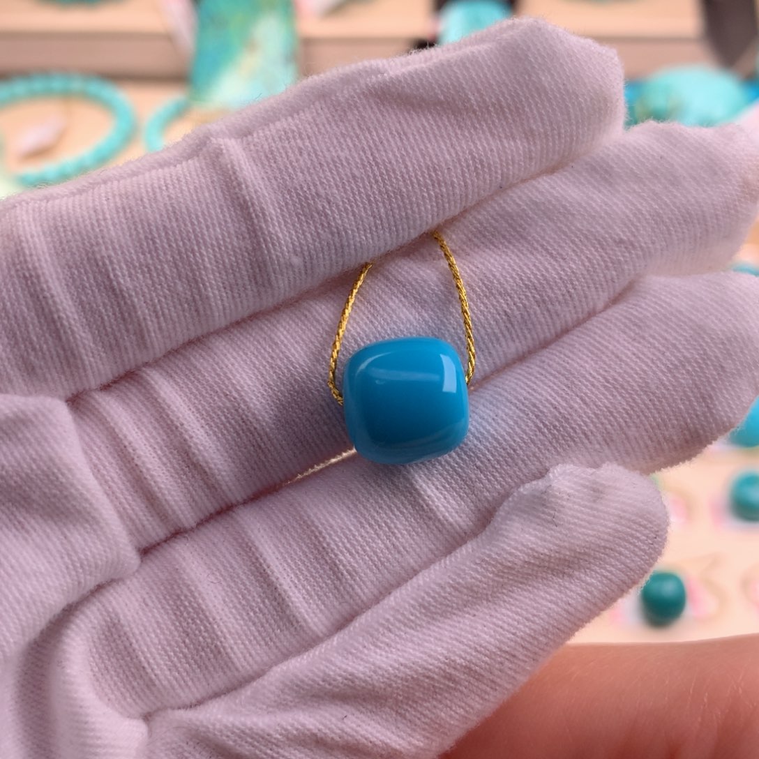 绿松石珠宝奇石未镶嵌11.5*11.3mm