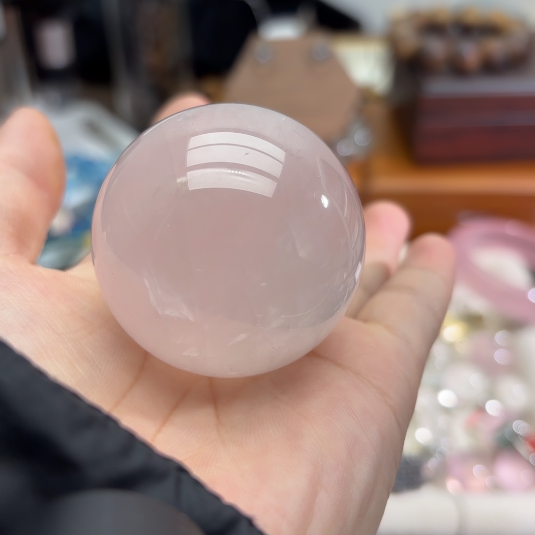 未镶嵌手链水晶粉水晶球46