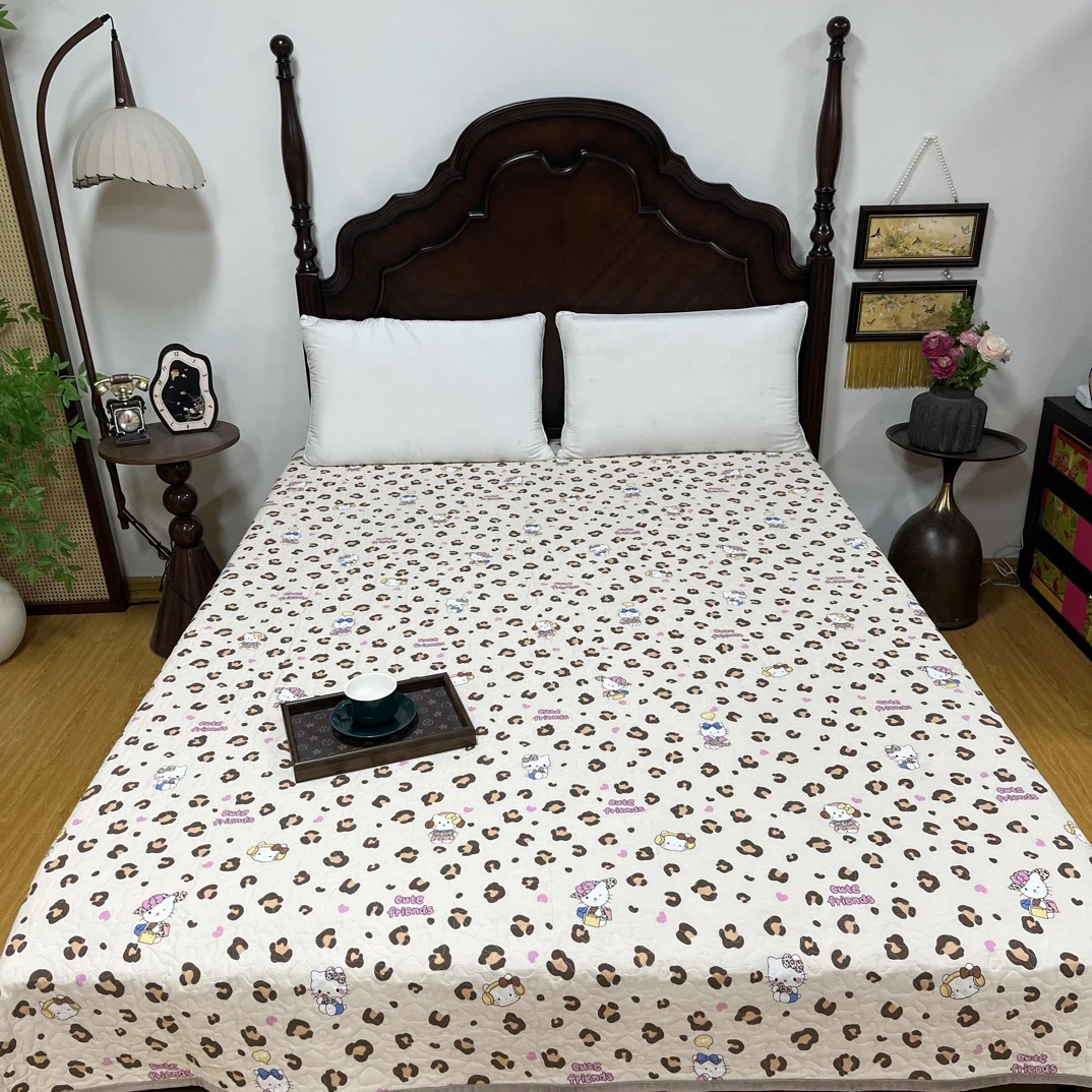 韩系一面棉一面绒单床盖220*240微暇～N025