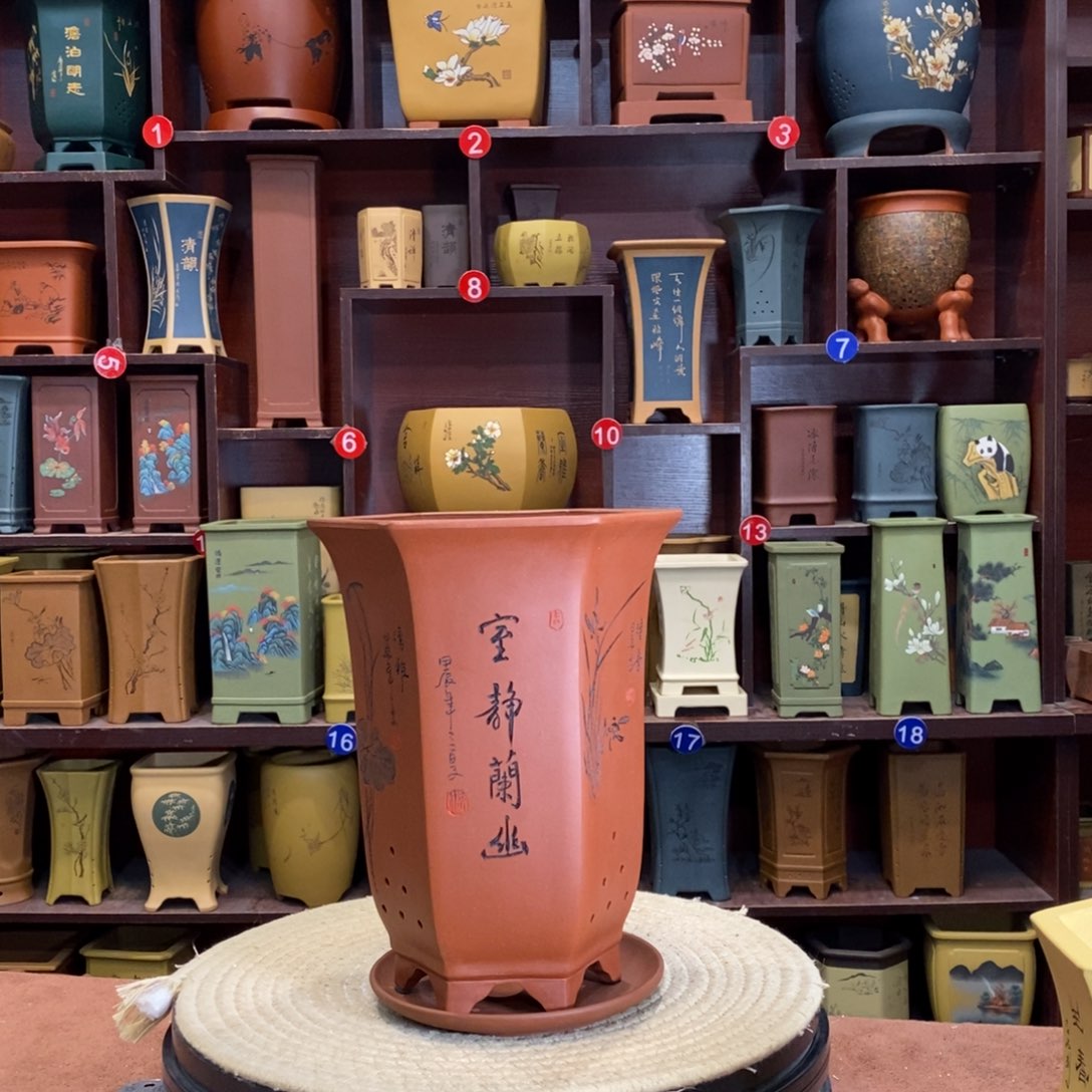 紫砂花盆紫砂花盆