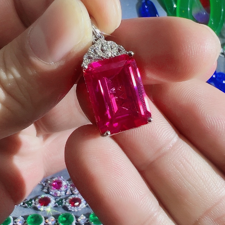 非金属红色蓝色满钻镶嵌