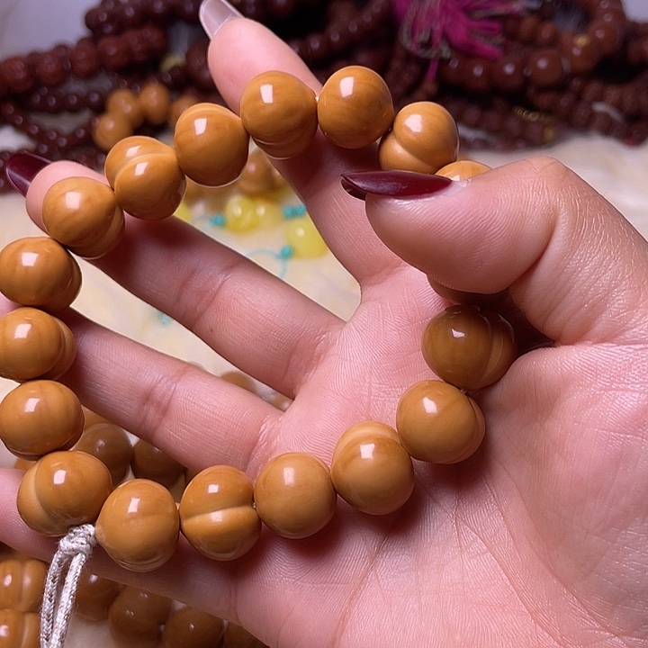 手串猴头核桃16尺寸镜面柯基屁桃手持全品无暇