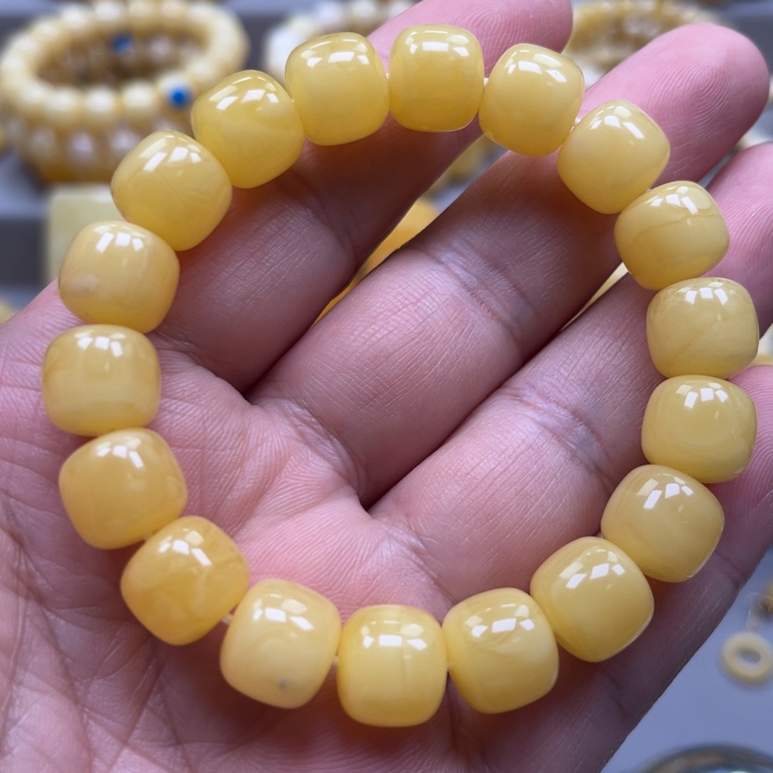 琥珀未镶嵌手链手串