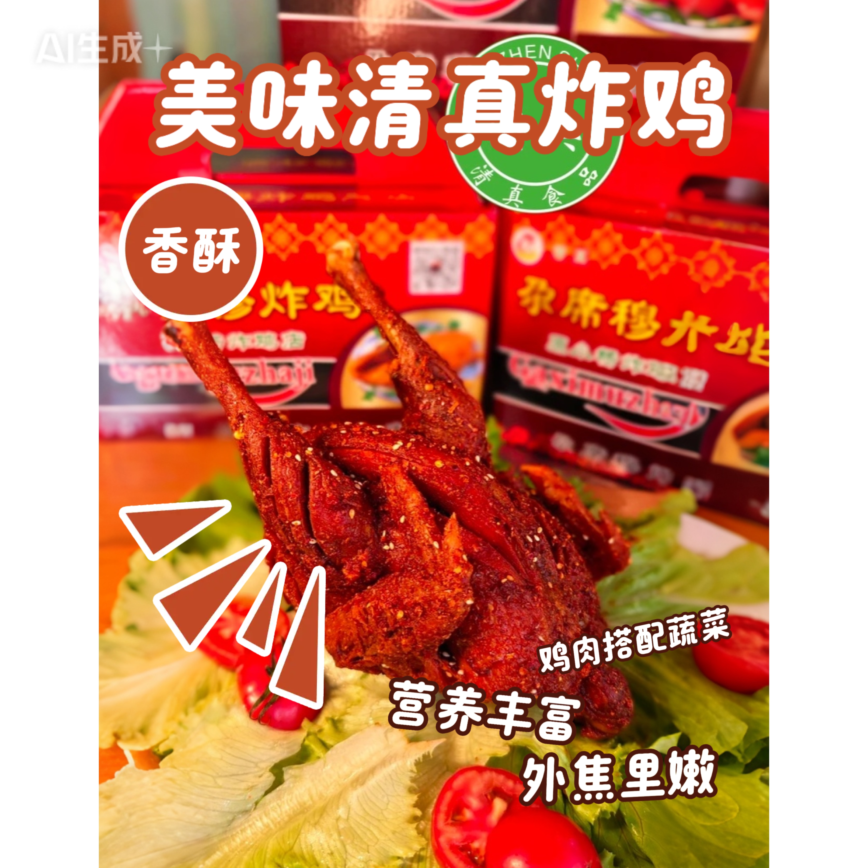 香辣炸鸡香辣鸡爪组合