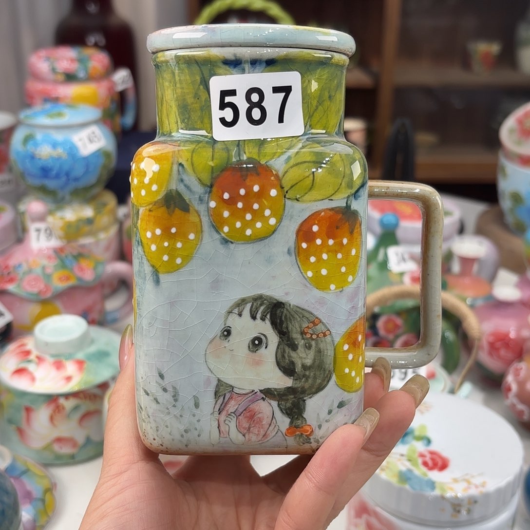 景德镇手绘高温釉下彩陶瓷茶具