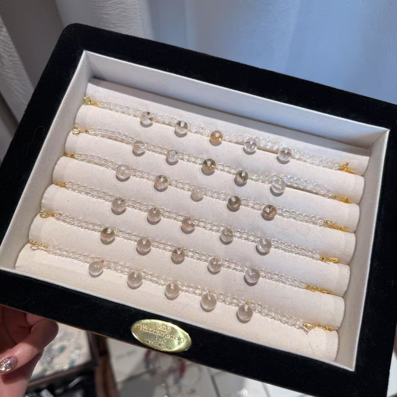 S925银 白水晶球水晶手串手链 多样性发其一Y65