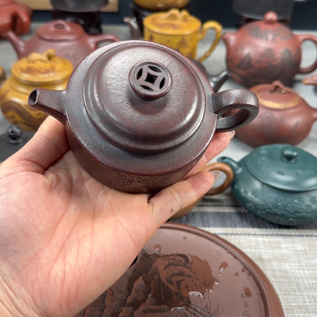 紫砂茶壶紫砂紫色紫砂