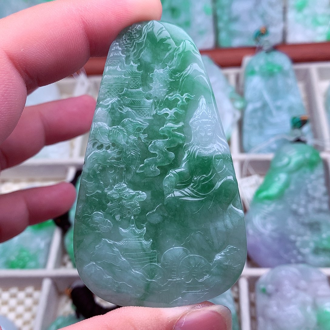 翡翠未镶嵌吊坠(不含链)