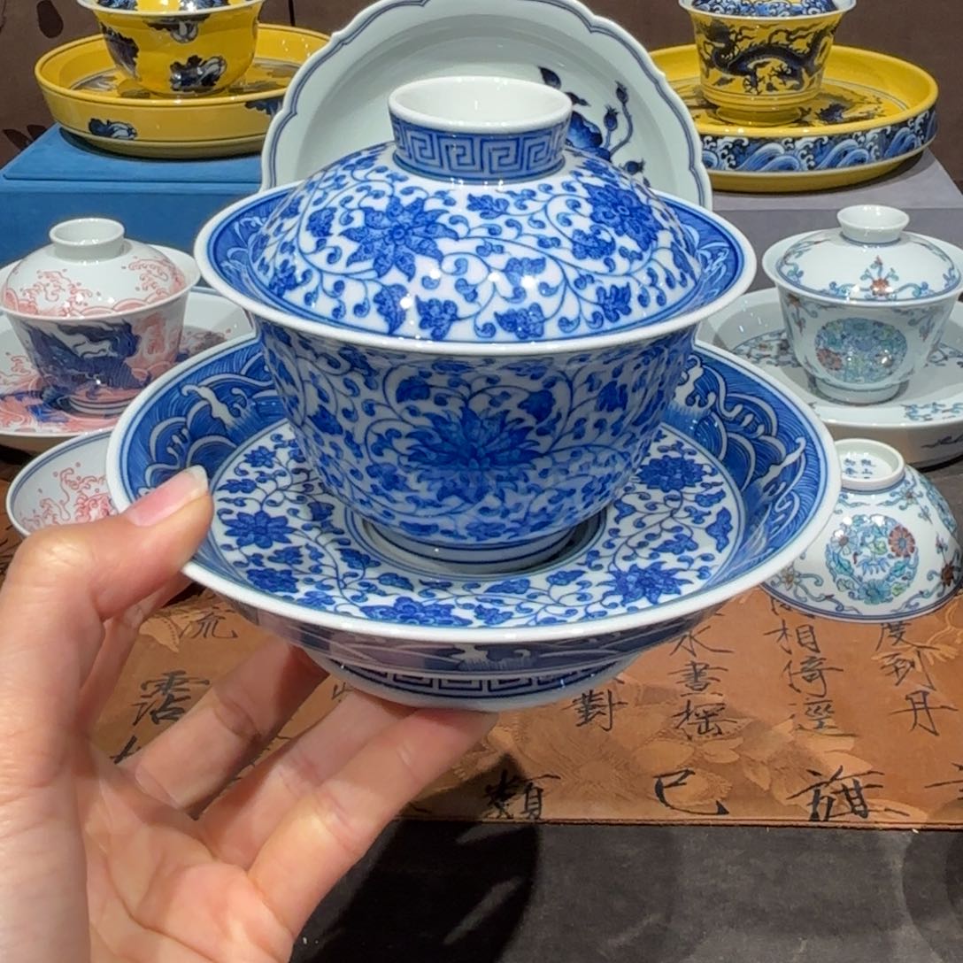 瓷片手工手绘陶瓷茶具