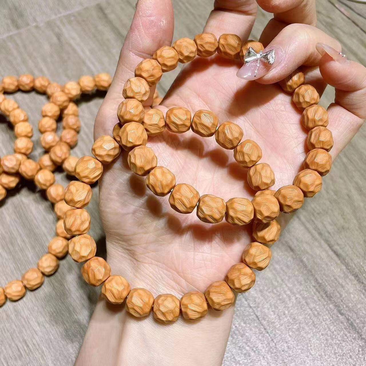 [雅雅]全品刀痕无相手串猴头核桃毕业级雕刻料