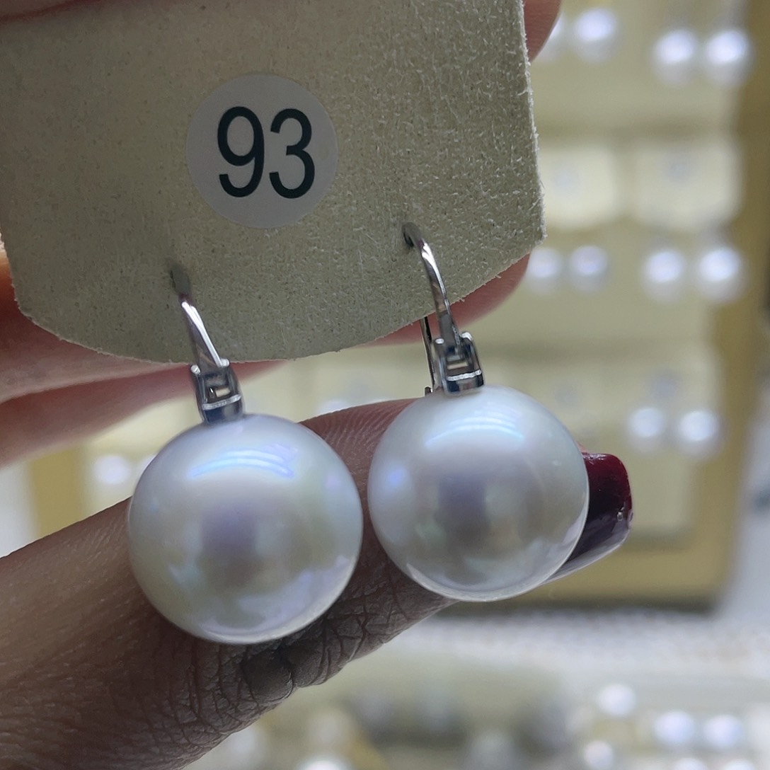 淡水珍珠耳饰银S925镶嵌