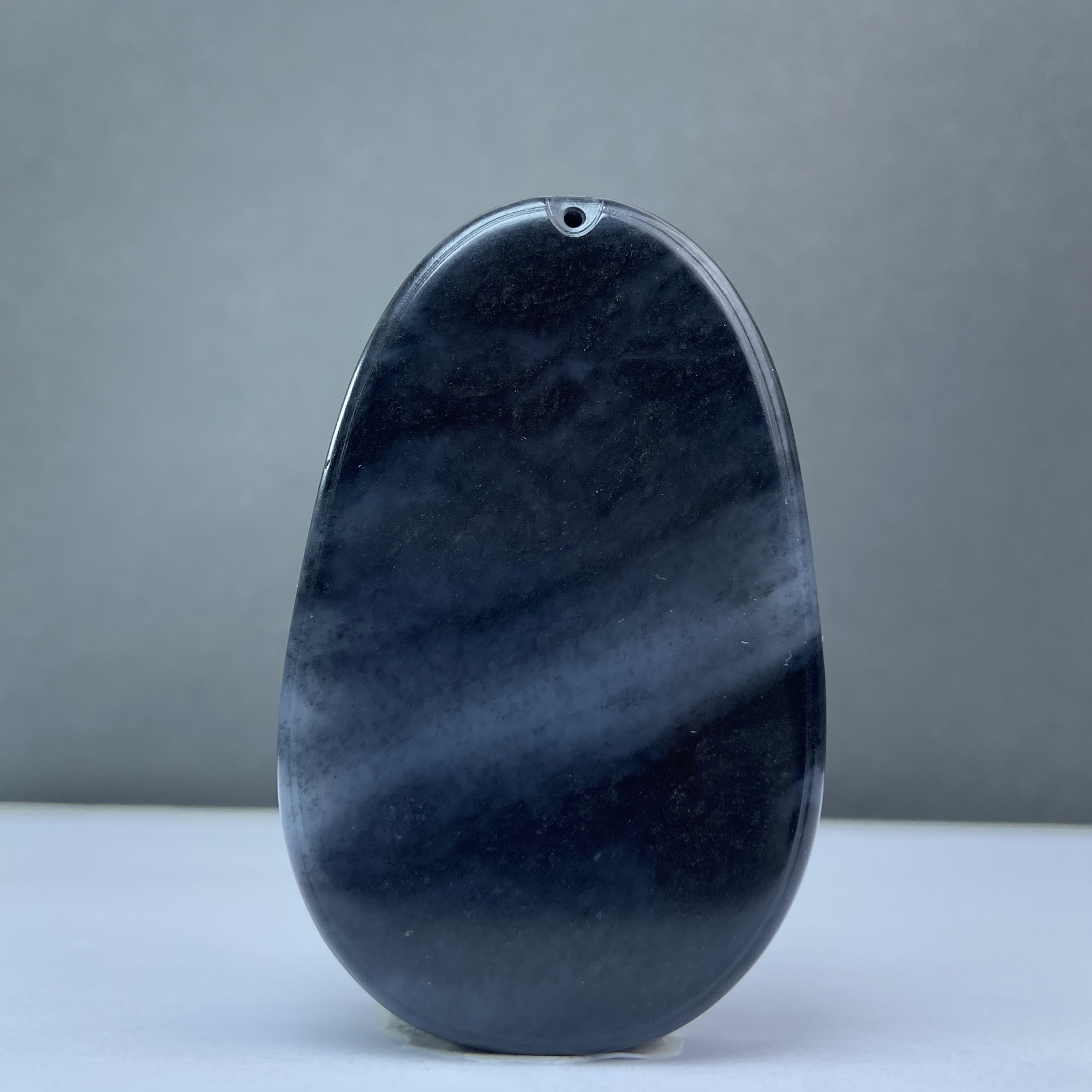 YK3004Z 和田玉墨染江河无事牌