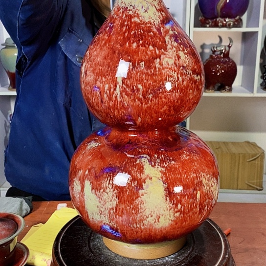 摆件一****6尚峰钧窑作品新疆不包邮