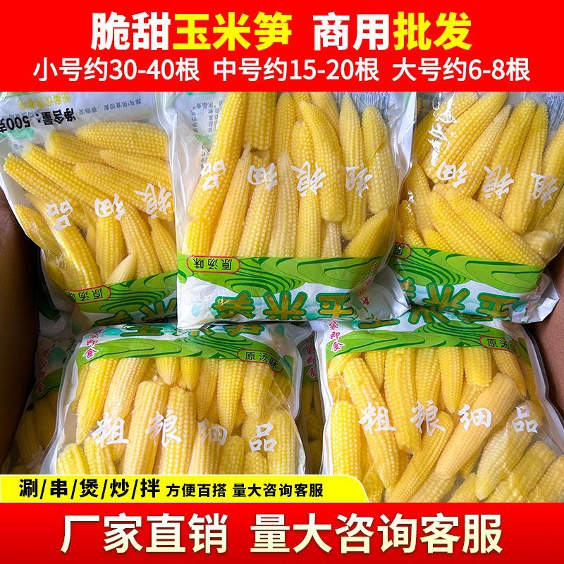 即食玉米笋串串火锅酒店炒菜麻辣烫专用迷你玉米芯清水玉米笋商用