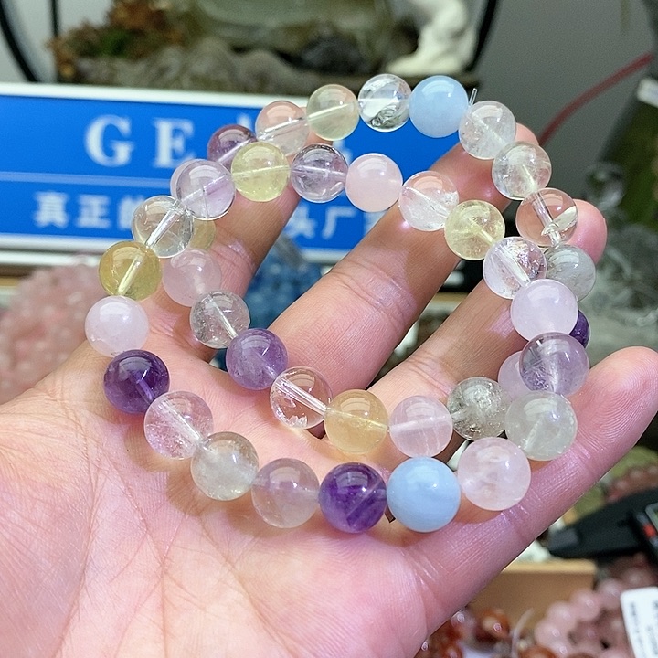 水晶手链未镶嵌多宝水晶10+