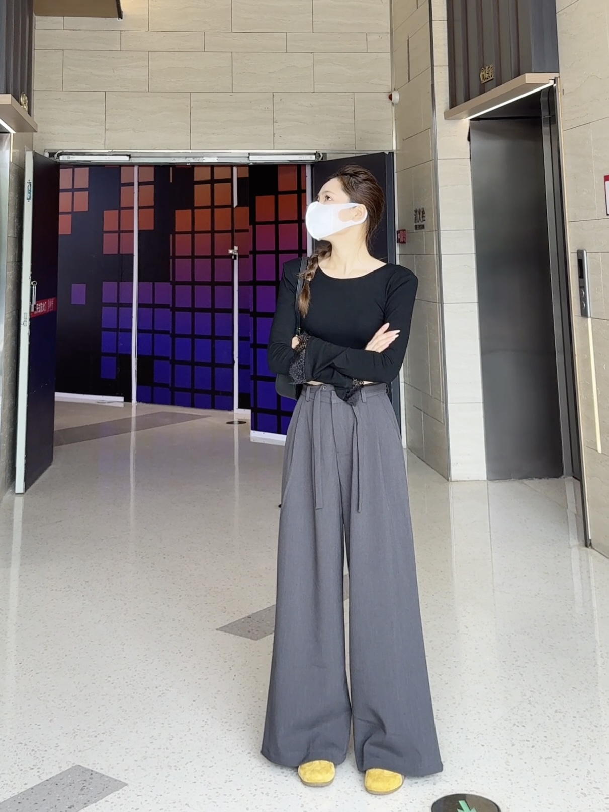 AH纯百搭高级显瘦高气质显瘦高腰收腰休闲西装裤（送同款腰带）