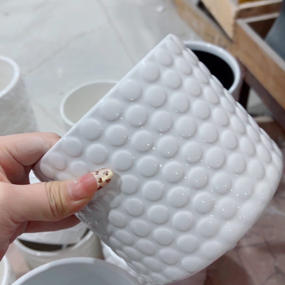 有孔，陶瓷花盆满10米包邮发货