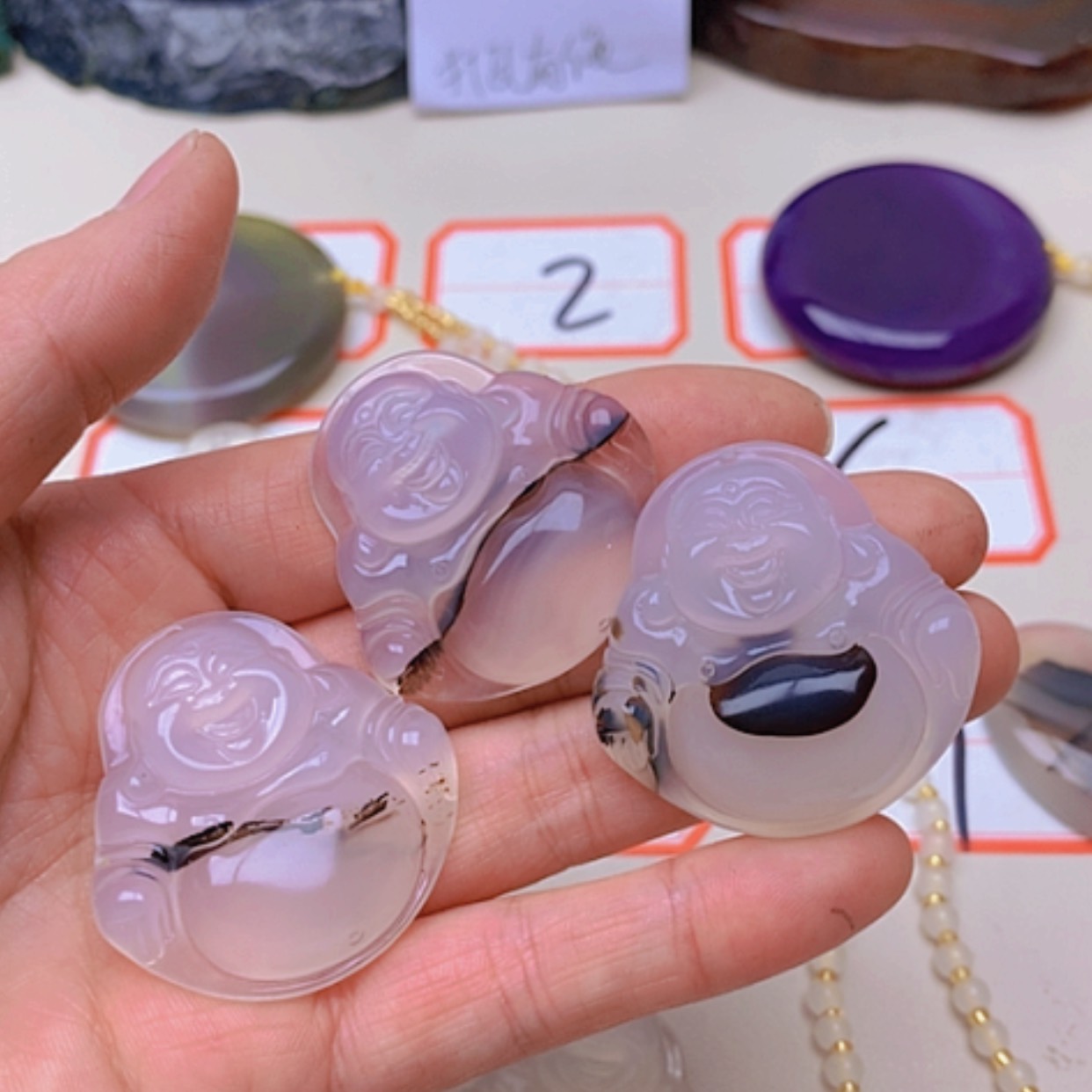 【闪购商品】玛瑙/玉髓珠宝奇石未镶嵌福*