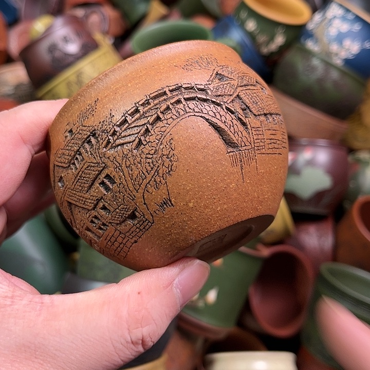 紫砂茶杯全手工紫砂主人杯