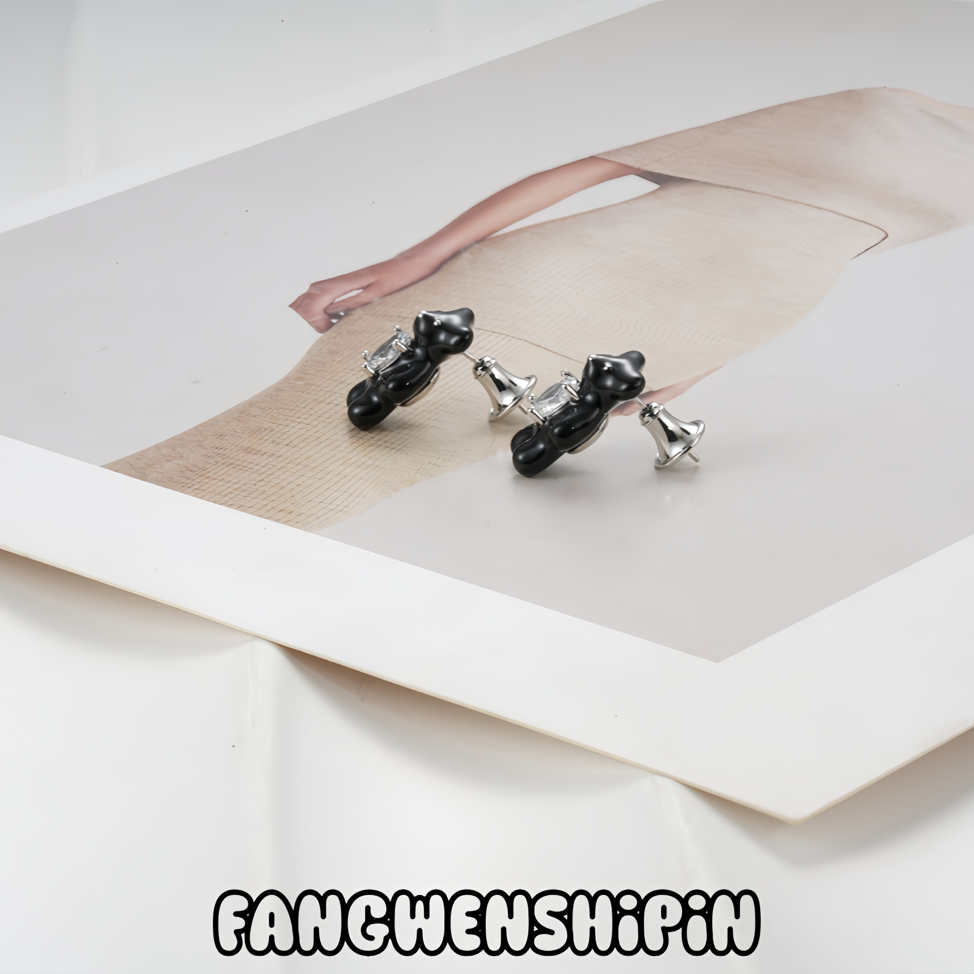 铜合金锆石耳饰 【镀K金】【925银针】耳环4613