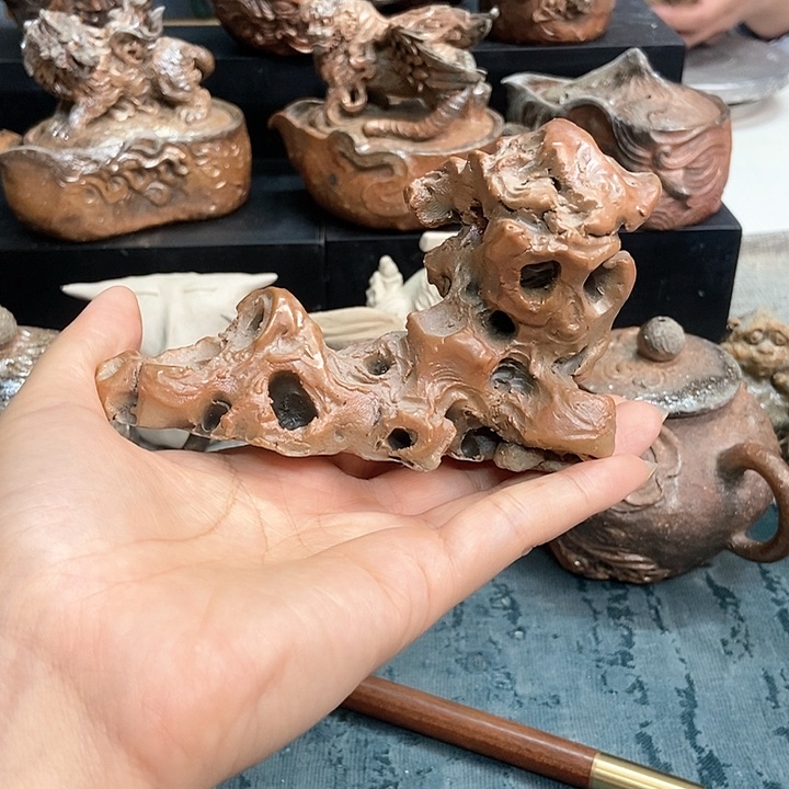 士焚纯手工柴烧摆件