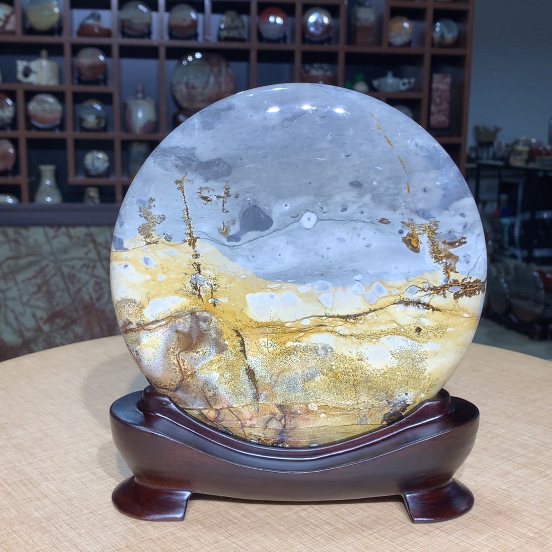 紫砂，广西国画石摆件，收藏观赏