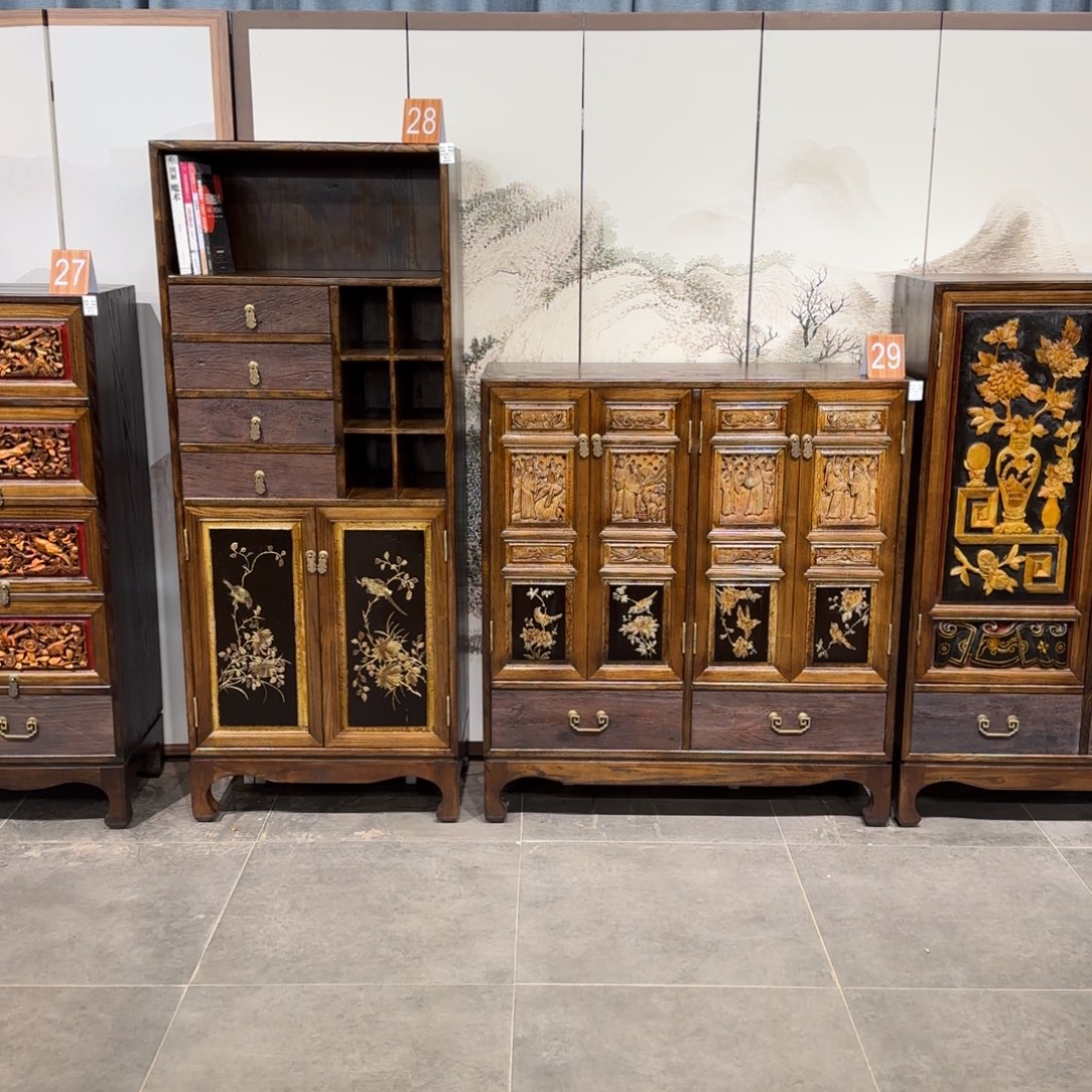 沐****圆角款大理石榉木精品复古风系列套装