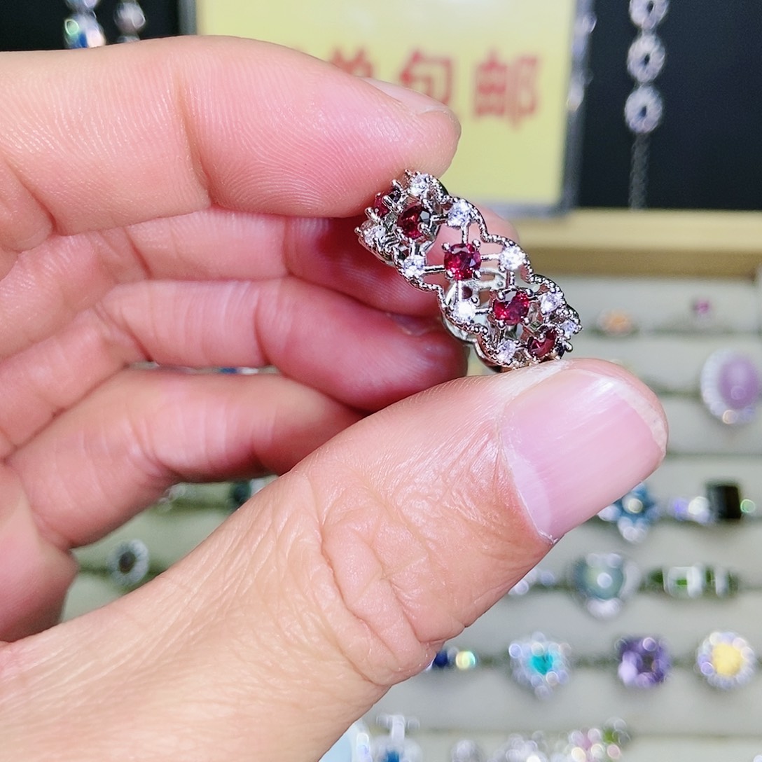 【闪购商品】未镶嵌戒指石榴石（紫牙乌）