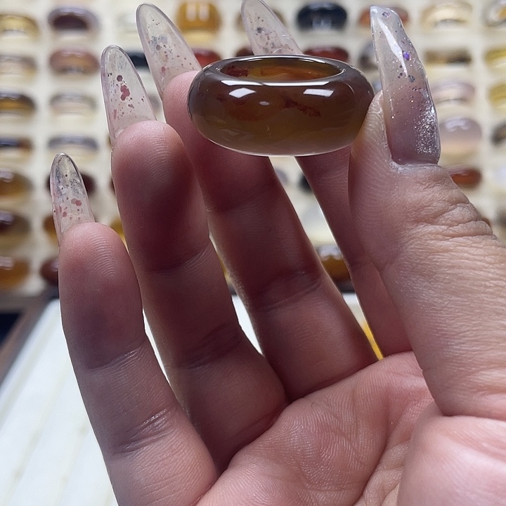 玛瑙/玉髓未镶嵌戒指B3/18不退换