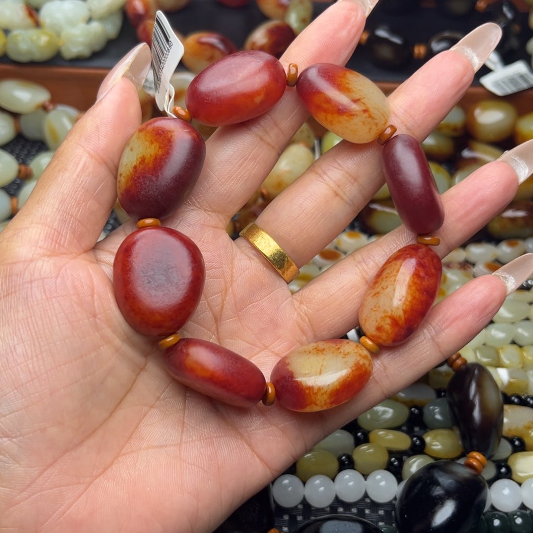 清***衣手链未镶嵌和田玉（糖玉）