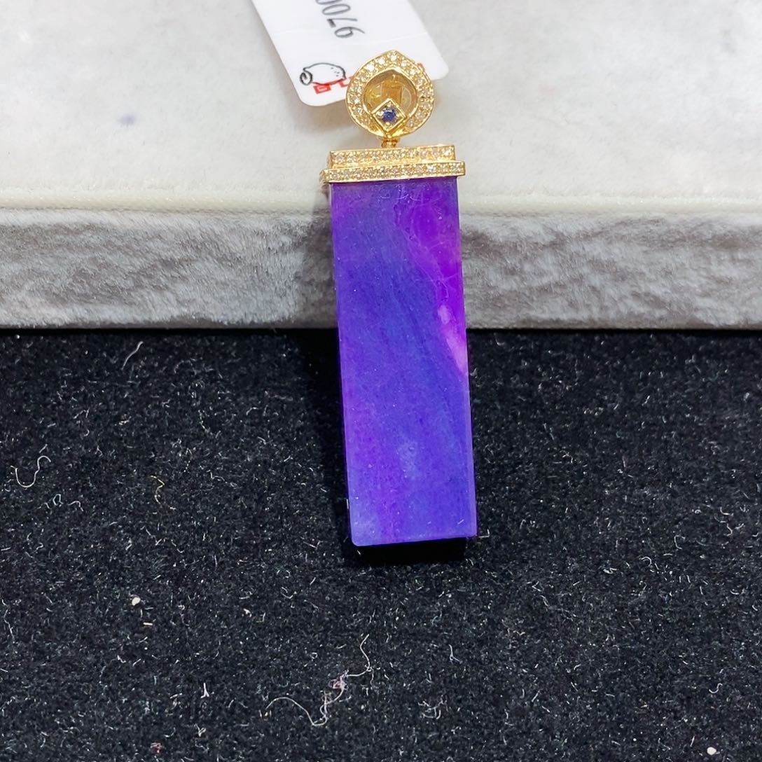 苏纪石（舒俱来）18K金镶嵌吊坠(不含链)