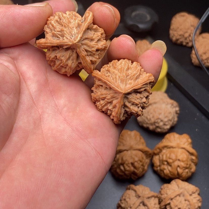 【闪购商品】桃核把件未**天比翼双飞